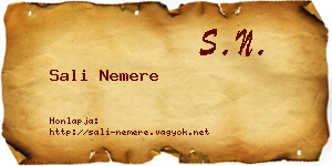 Sali Nemere névjegykártya